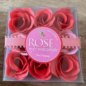 Two's Company ROSE BUDS Rose Scented Soap Petals Set of 9 Valentine’s Day Gift